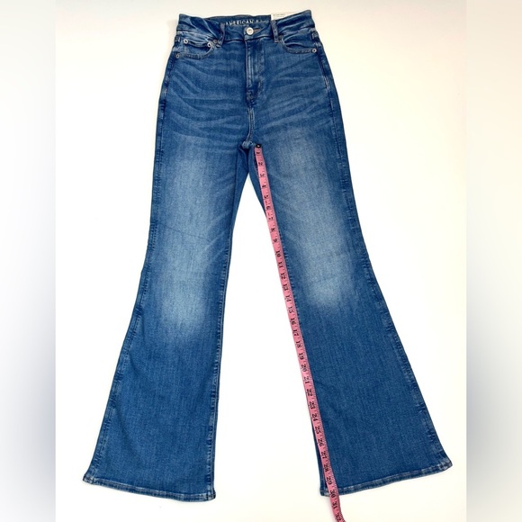American Eagle Women’s Curvy Super Hi-Rise Flare Jeans Size- 25 ( New with Tags - Picture 3 of 11